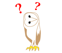 Polite barn owl sticker #4444131