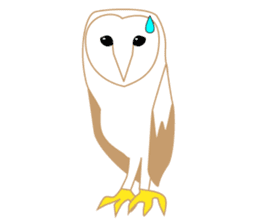 Polite barn owl sticker #4444132