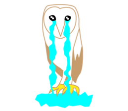 Polite barn owl sticker #4444137