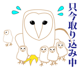 Polite barn owl sticker #4444139