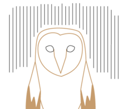 Polite barn owl sticker #4444140