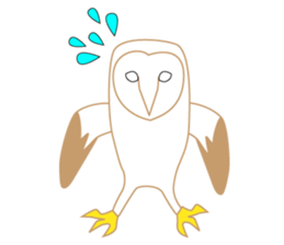 Polite barn owl sticker #4444141
