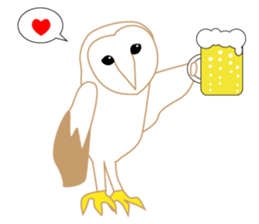 Polite barn owl sticker #4444143