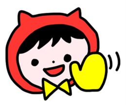 Red clothes Nekorin sticker #4445104