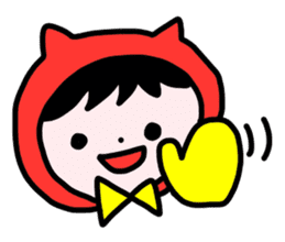 Red clothes Nekorin sticker #4445104