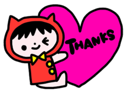 Red clothes Nekorin sticker #4445105
