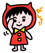Red clothes Nekorin sticker #4445108