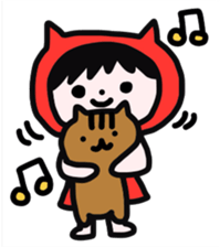 Red clothes Nekorin sticker #4445109