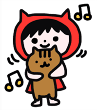 Red clothes Nekorin sticker #4445109