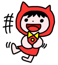 Red clothes Nekorin sticker #4445110