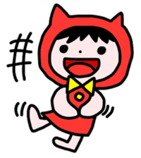 Red clothes Nekorin sticker #4445110