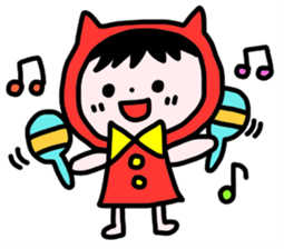 Red clothes Nekorin sticker #4445111