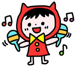 Red clothes Nekorin sticker #4445111