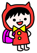 Red clothes Nekorin sticker #4445119