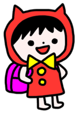 Red clothes Nekorin sticker #4445119
