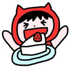 Red clothes Nekorin sticker #4445120