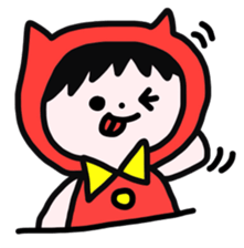 Red clothes Nekorin sticker #4445121