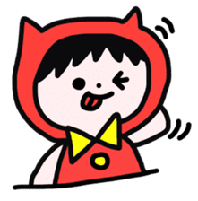 Red clothes Nekorin sticker #4445121