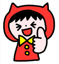 Red clothes Nekorin sticker #4445122