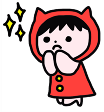 Red clothes Nekorin sticker #4445123