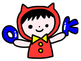 Red clothes Nekorin sticker #4445126