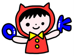 Red clothes Nekorin sticker #4445126