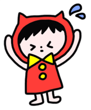 Red clothes Nekorin sticker #4445128