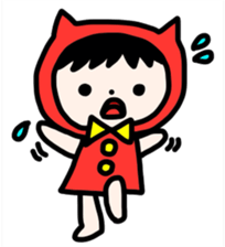Red clothes Nekorin sticker #4445131