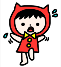 Red clothes Nekorin sticker #4445131