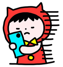 Red clothes Nekorin sticker #4445132