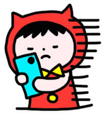 Red clothes Nekorin sticker #4445132