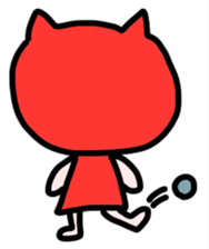Red clothes Nekorin sticker #4445133