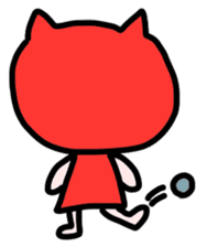 Red clothes Nekorin sticker #4445133