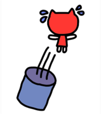 Red clothes Nekorin sticker #4445137