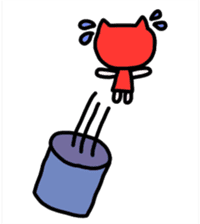 Red clothes Nekorin sticker #4445137