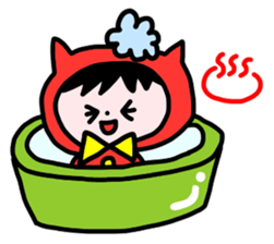 Red clothes Nekorin sticker #4445141