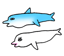 Daily life of the dolphin sticker #4445504