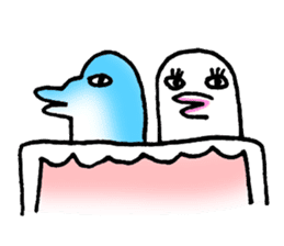 Daily life of the dolphin sticker #4445505