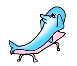 Daily life of the dolphin sticker #4445522