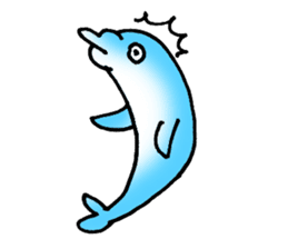 Daily life of the dolphin sticker #4445540