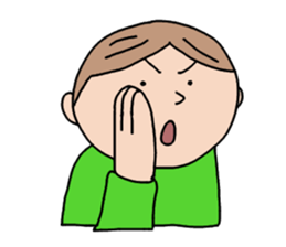 A Boy in green sticker #4446667