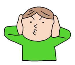 A Boy in green sticker #4446669