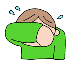 A Boy in green sticker #4446672