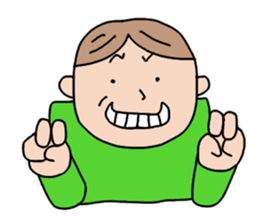 A Boy in green sticker #4446673