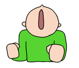 A Boy in green sticker #4446677