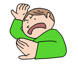 A Boy in green sticker #4446680