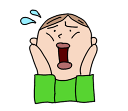 A Boy in green sticker #4446681