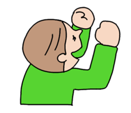 A Boy in green sticker #4446689