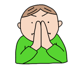 A Boy in green sticker #4446691