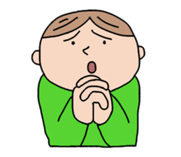 A Boy in green sticker #4446692